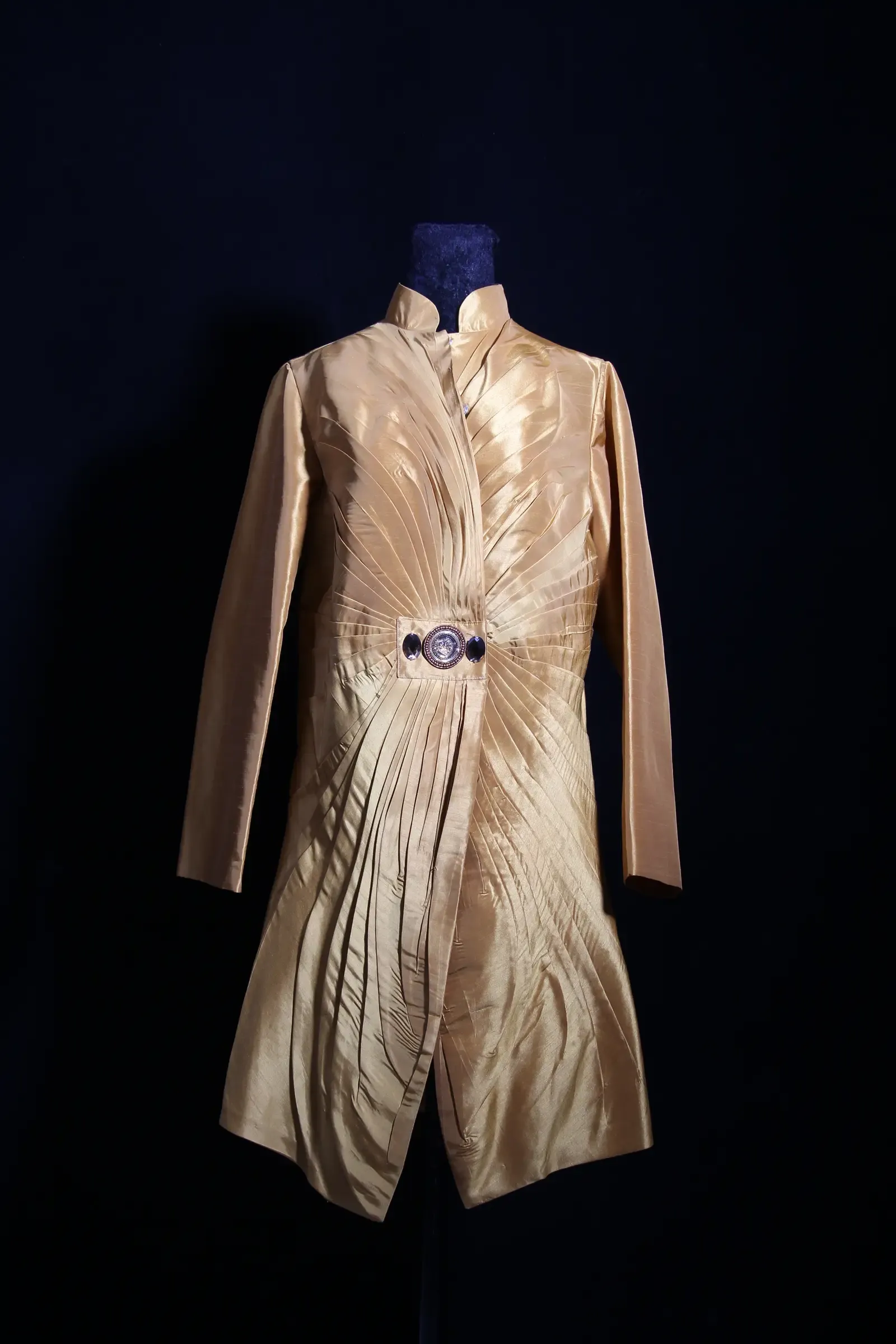 Gold pleated coat